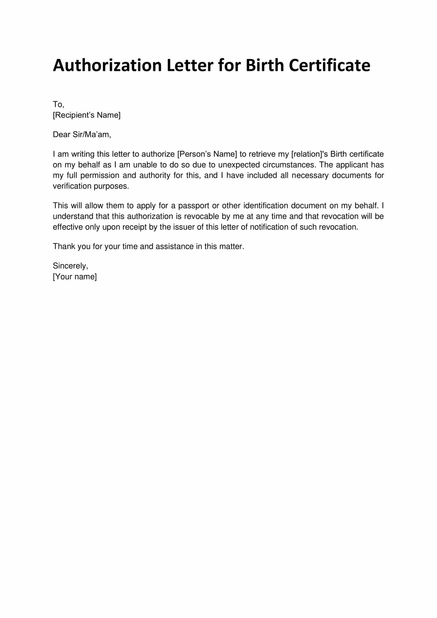 Authorization Letter for PSA Ample Fusion