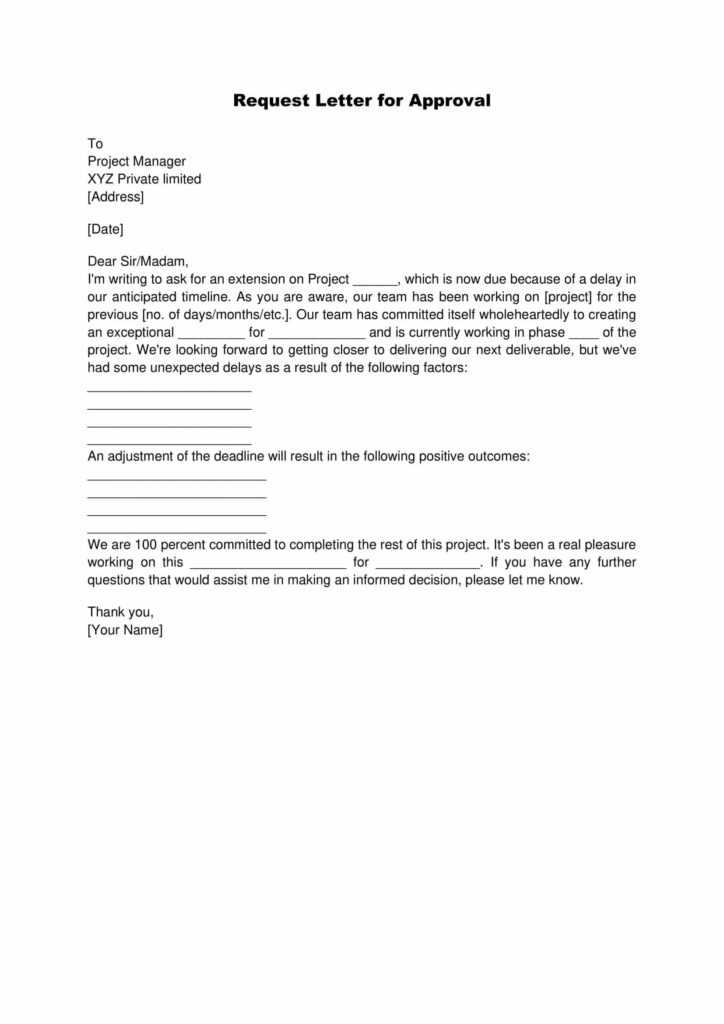 Request Letter for Approval