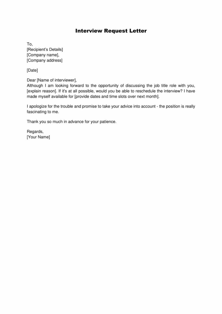 interview request letter for thesis