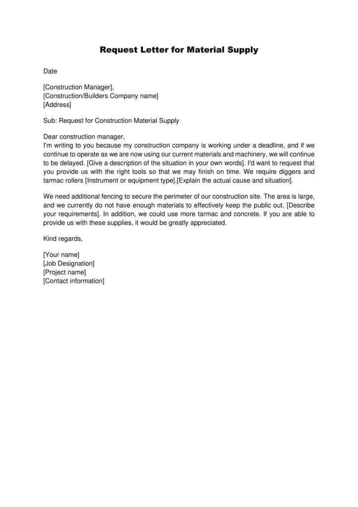 How To Write A Request Letter For Material Supply Ample Fusion